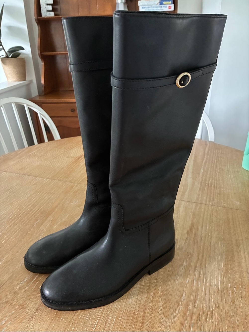 Ann Taylor Chain Wrap Leather Riding Boot - Picture 3 of 5